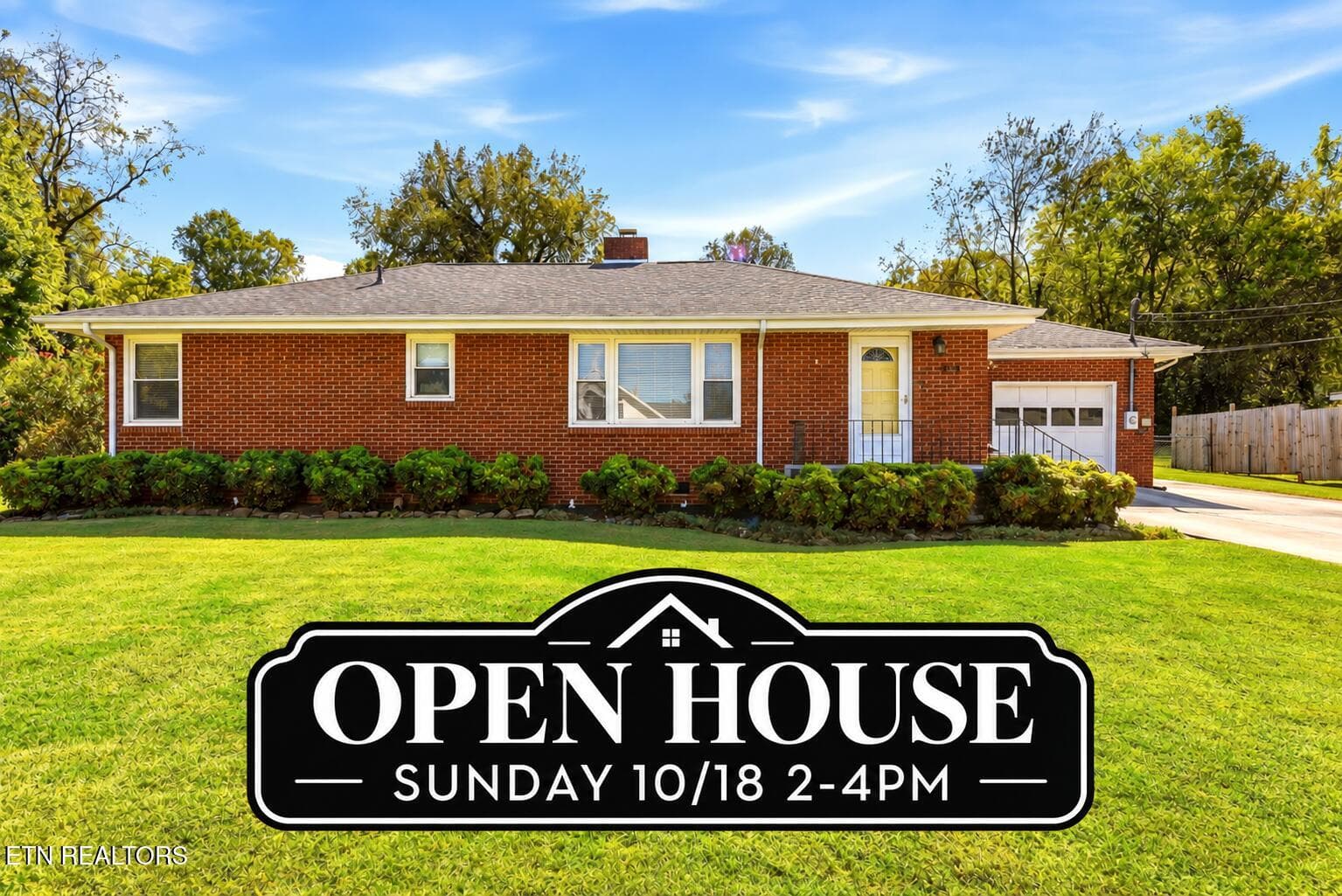 Sunny Brick Ranch Open House - 1154 Mayflower Rd, Kingston, TN 37763