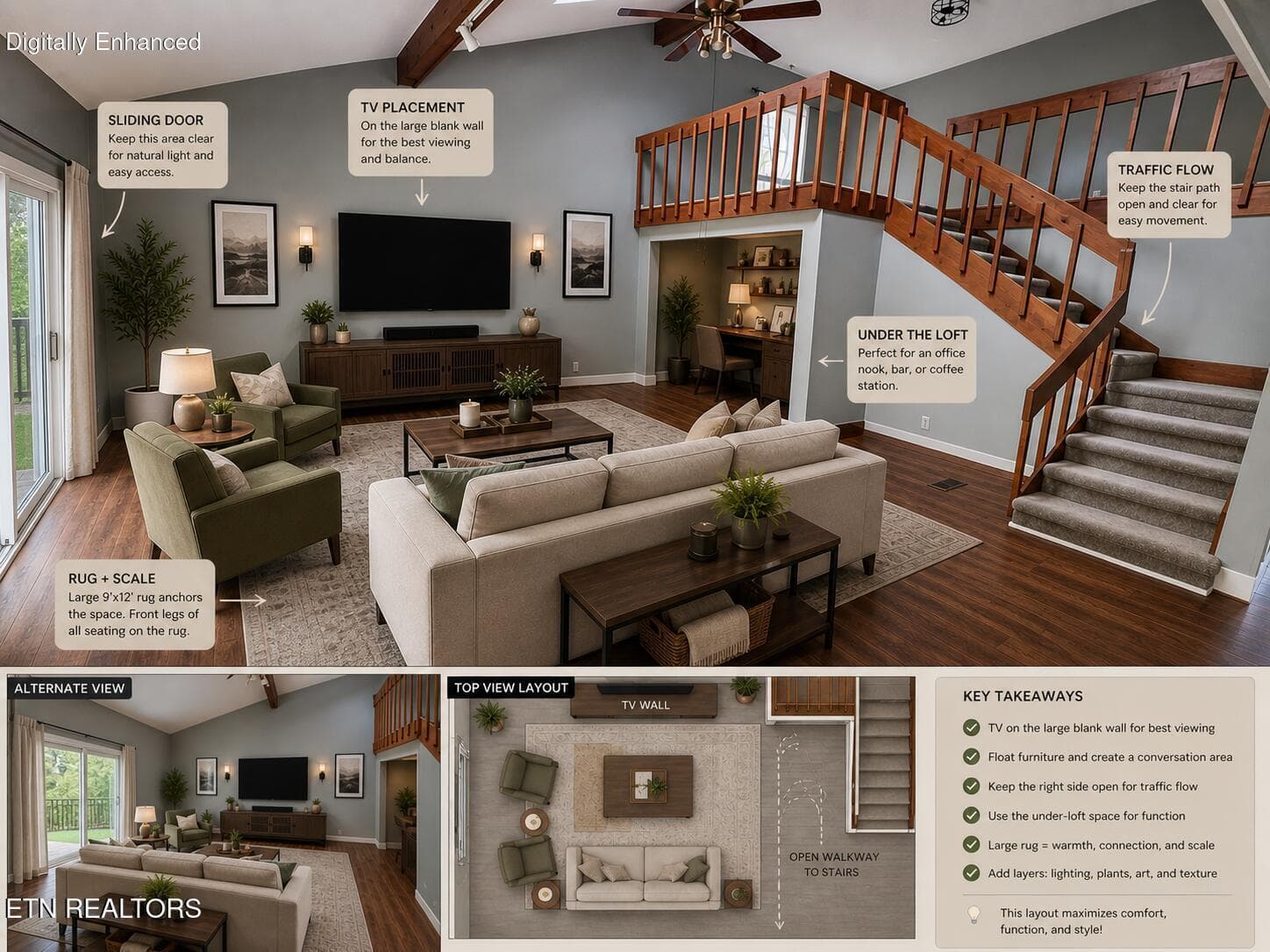 Virtual Layout for Living area - 53 River Lane, Crossville, TN 38555, Crossville