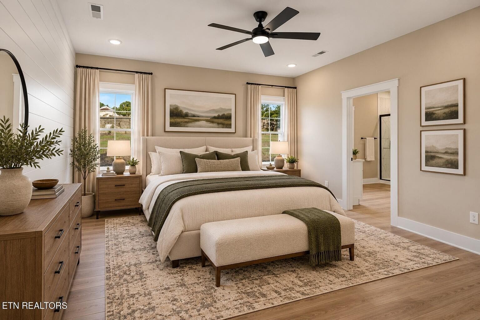 master bedroom virtually staged2 - 1259 Stewart St, Sevierville, TN 37876