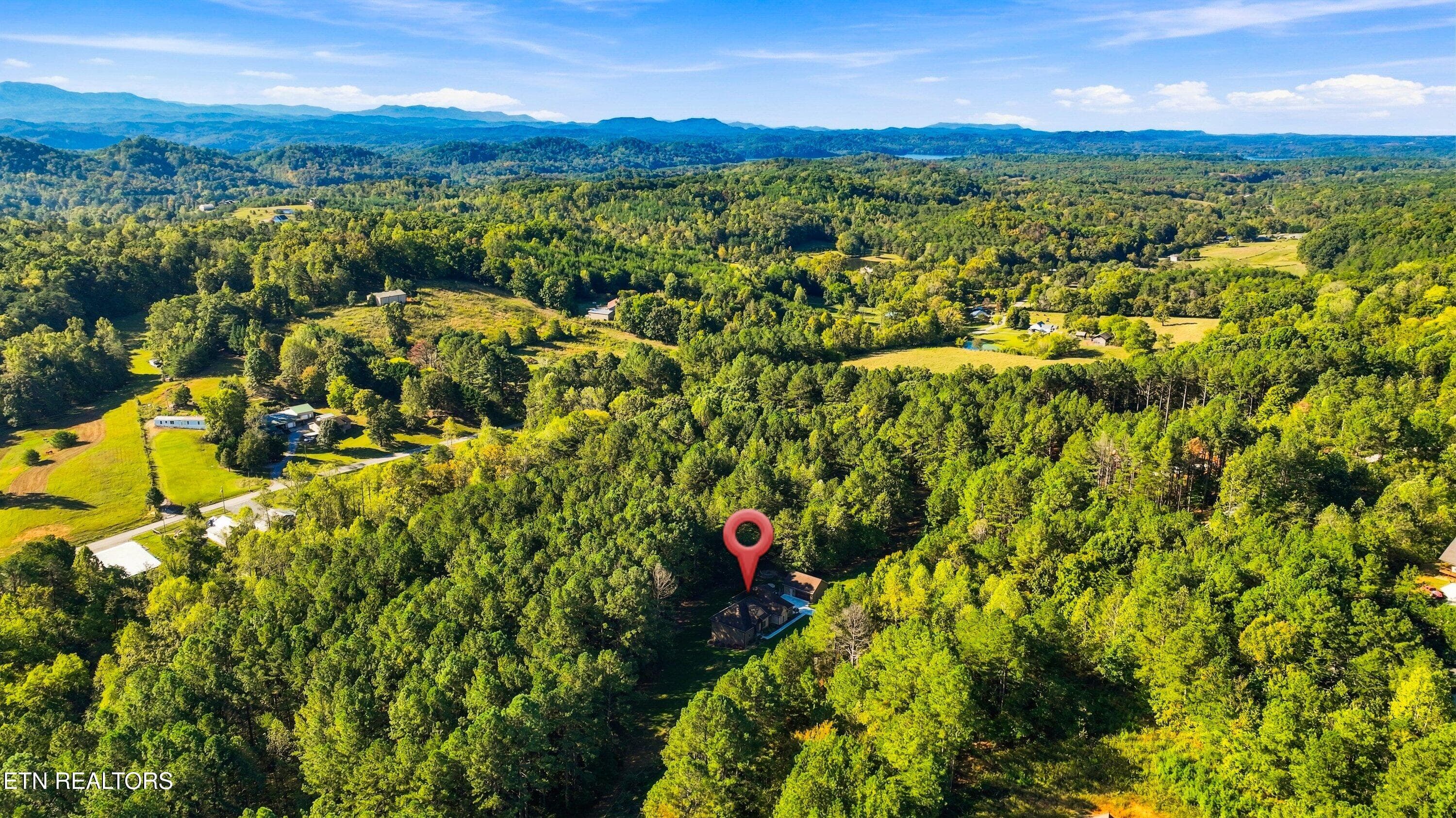 Red pin marks home - 1739 Grand Pine Point, Maryville, TN 37801, Maryville