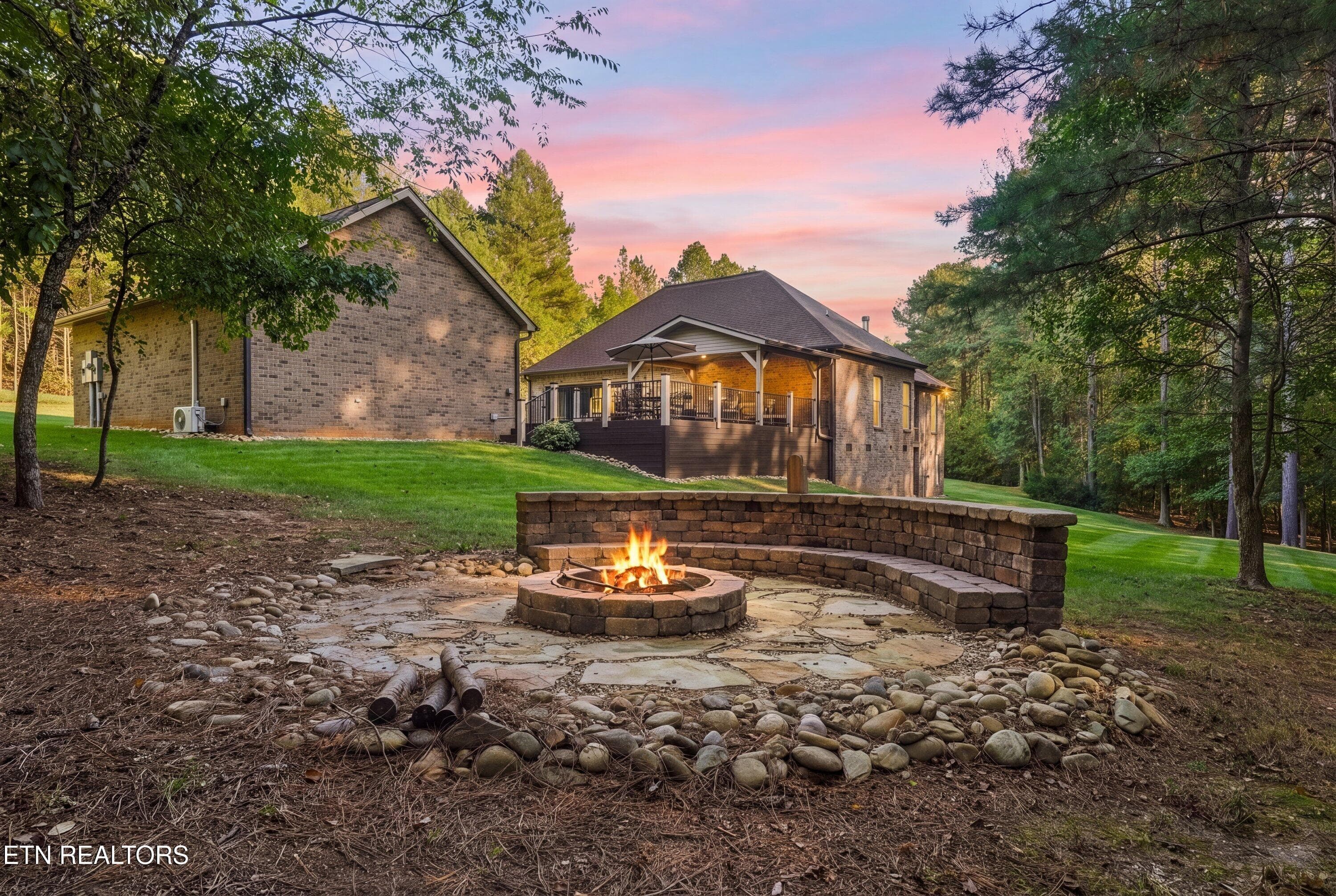 Firepit area in backyard - 1739 Grand Pine Point, Maryville, TN 37801, Maryville