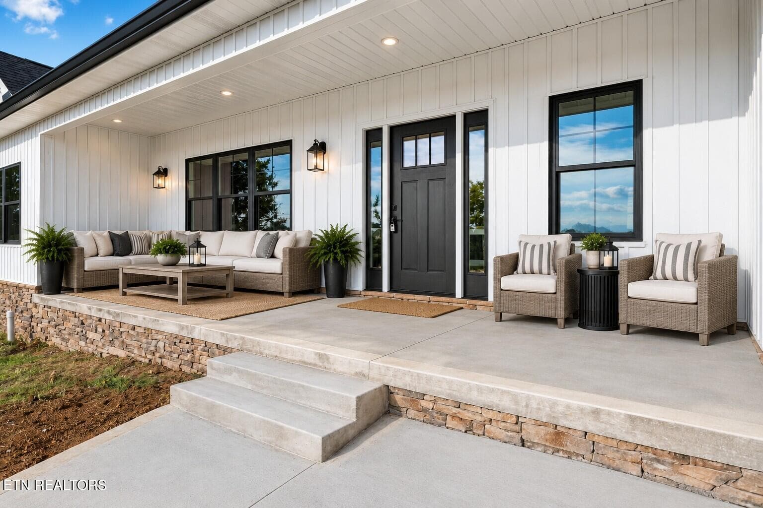 front porch virtually staged - 1259 Stewart St, Sevierville, TN 37876