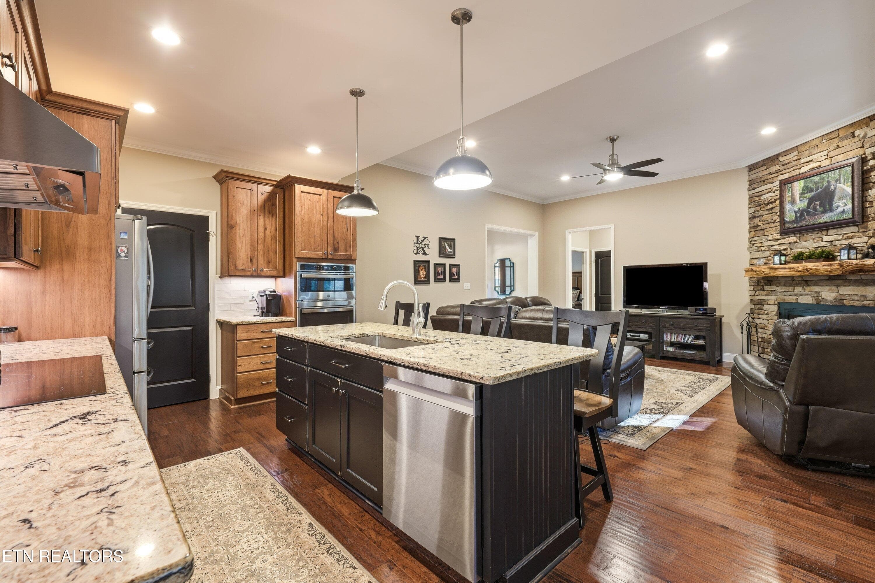 Kitchen opening to family room - 1739 Grand Pine Point, Maryville, TN 37801, Maryville
