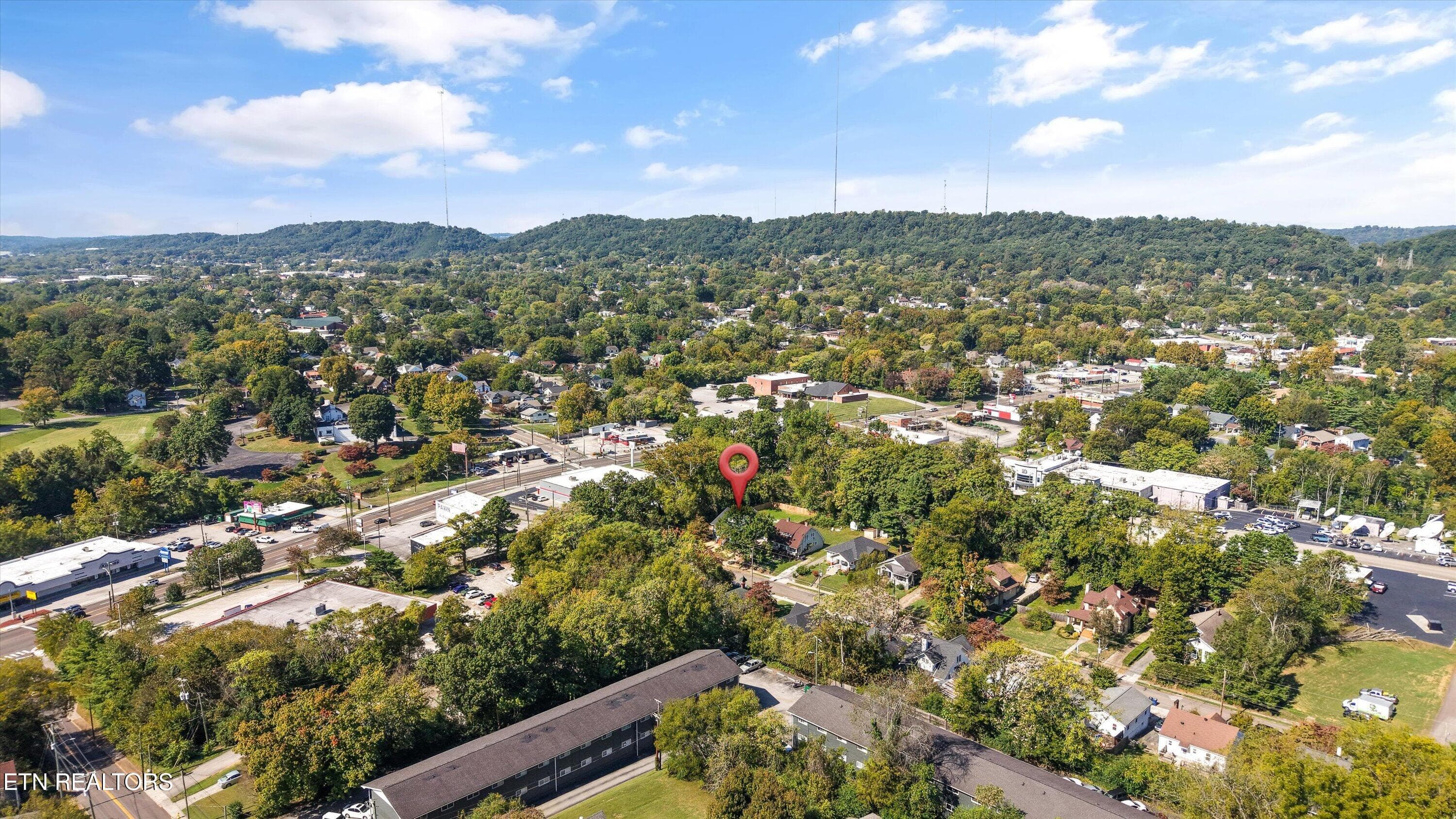 Aerial - 1431 Branson Ave, Knoxville, TN 37917, Knoxville