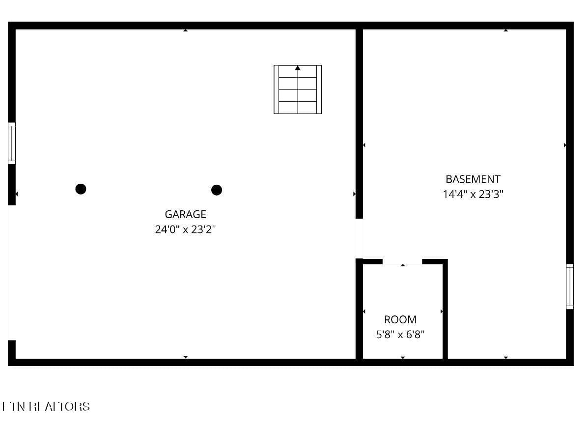 floor plan basement - 431 Black Oak Rd, Clinton, TN 37716, Clinton