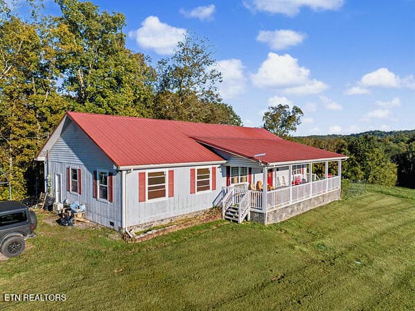 36 HOME AERIAL VIEW - 875 Palmer Hollow Rd, Bybee, TN 37713