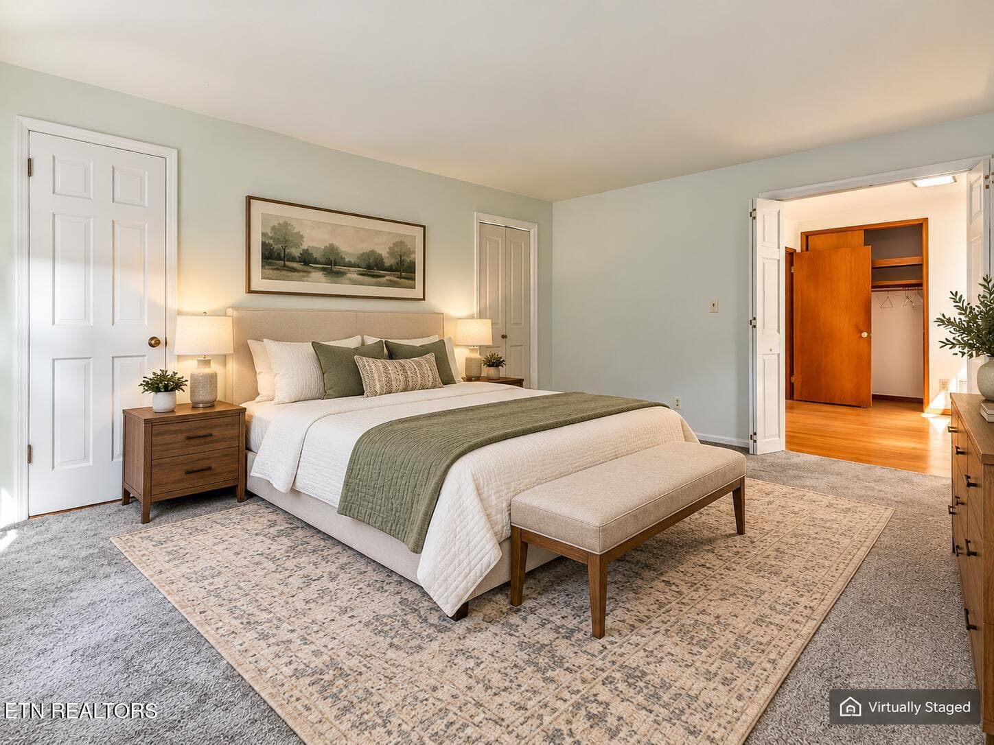 Bright Virtually Staged Modern Bedroom - 807 Picadilly Rd, Knoxville, TN 37909, Knoxville