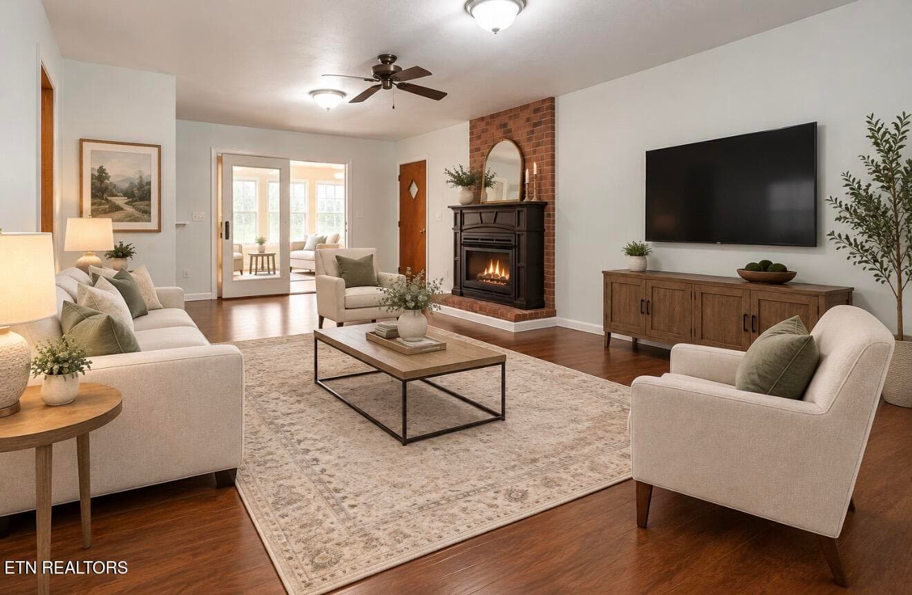 AI assisted Family Room - 431 Black Oak Rd, Clinton, TN 37716, Clinton