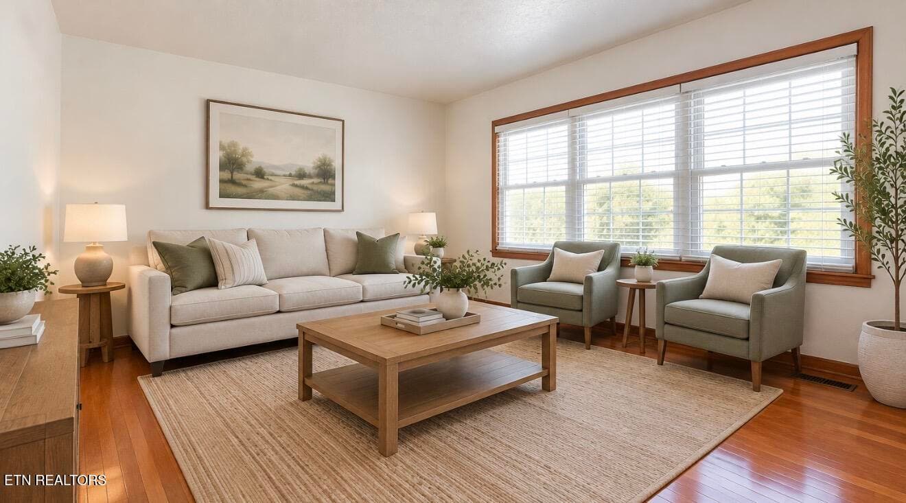 AI assisted Front room - 431 Black Oak Rd, Clinton, TN 37716, Clinton