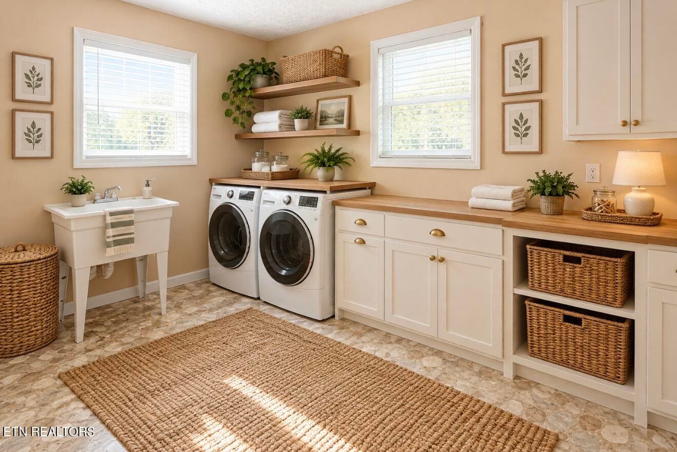 AI assisted laundry room - 431 Black Oak Rd, Clinton, TN 37716, Clinton