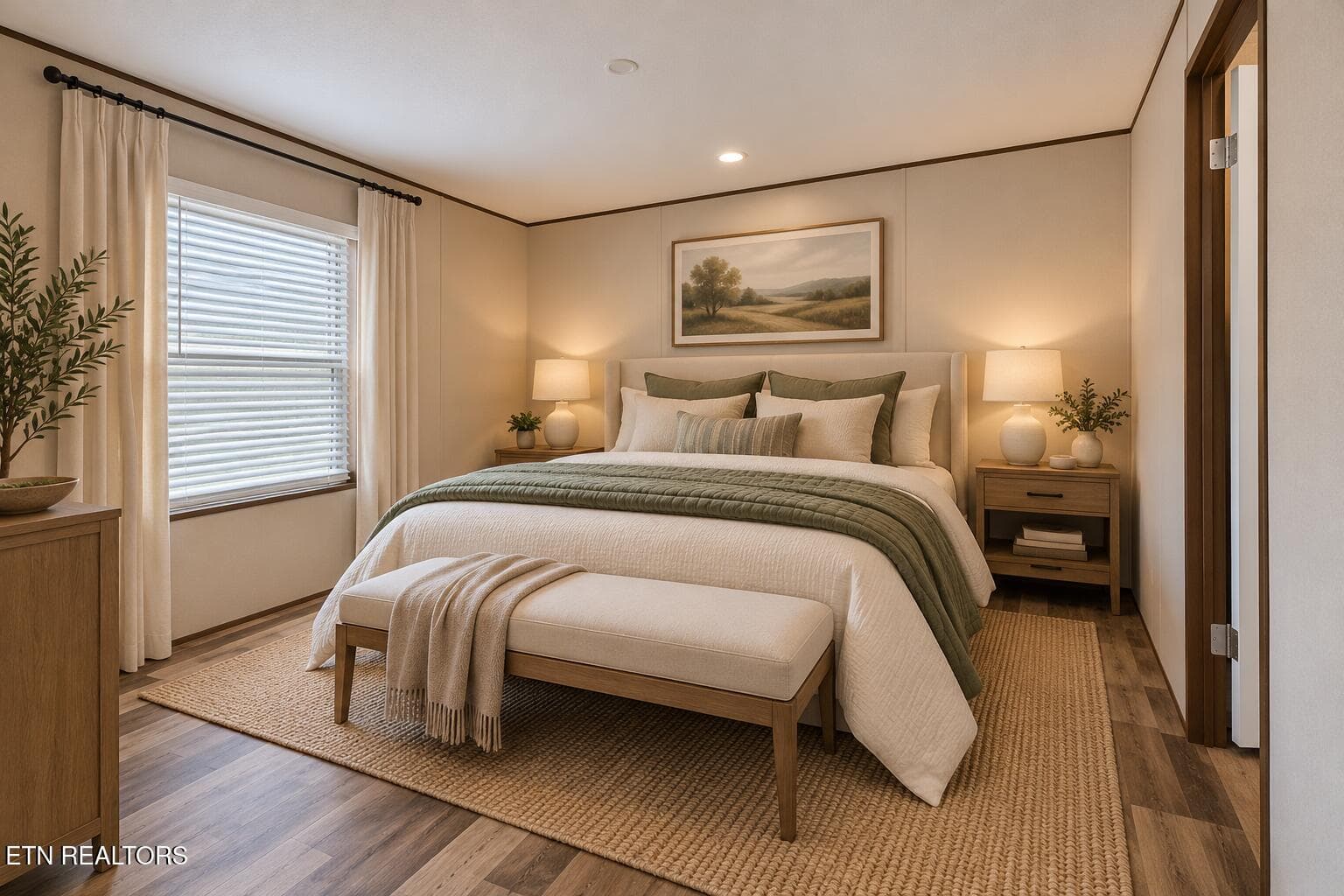 Cozy Neutral Farmhouse Bedroom - 3817 Bonnie View Ave, Knoxville, TN 37914