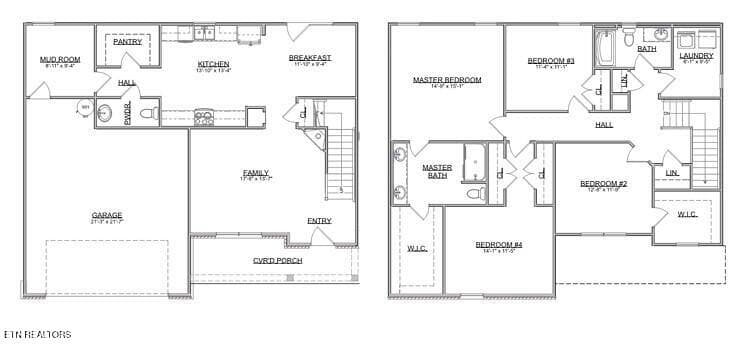 Brantley Floor Plan - 141 Cedarberry St Lot187B, Oak Ridge, TN 37830, Oak Ridge
