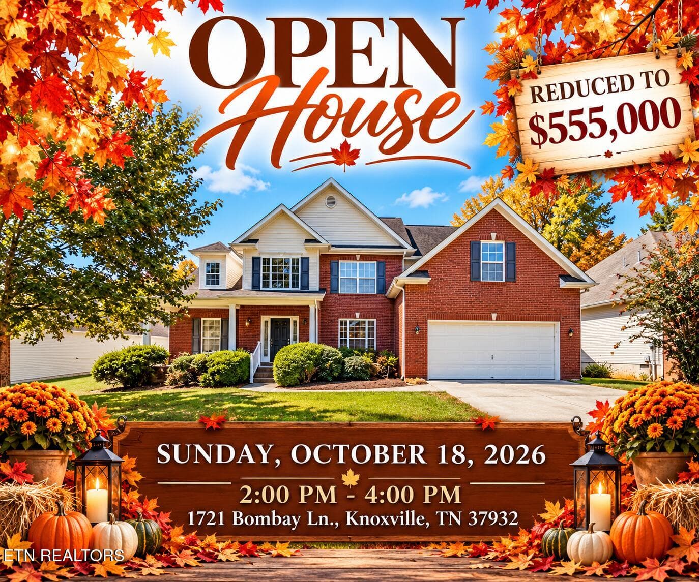 Autumn Open House_ Knoxville Charm - 1721 Bombay Lane, Knoxville, TN 37932