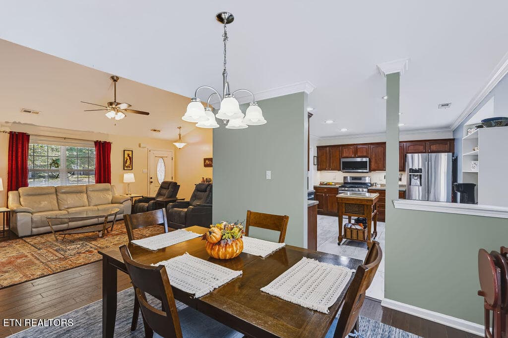 dining-great room - 6479 Painter Farm Lane, Knoxville, TN 37931, Knoxville