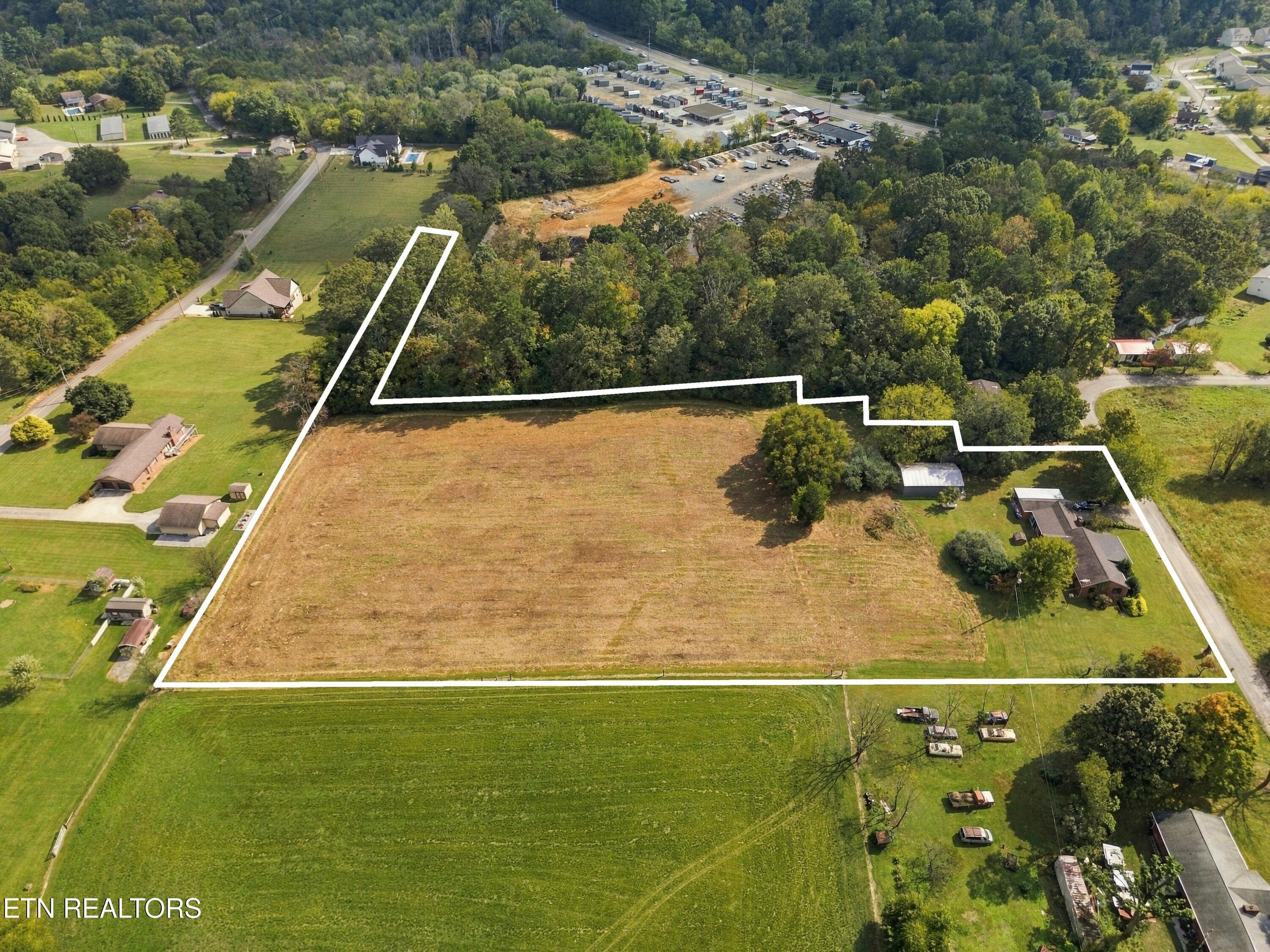 Drone w approximate lines - 134 Hodges Lane, Maryville, TN 37804