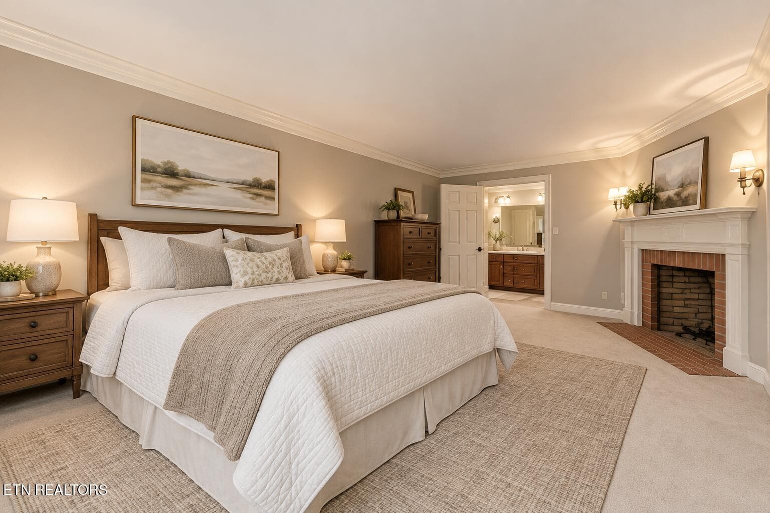 Virtually staged primary suite - 108 Amanda Place, Oak Ridge, TN 37830