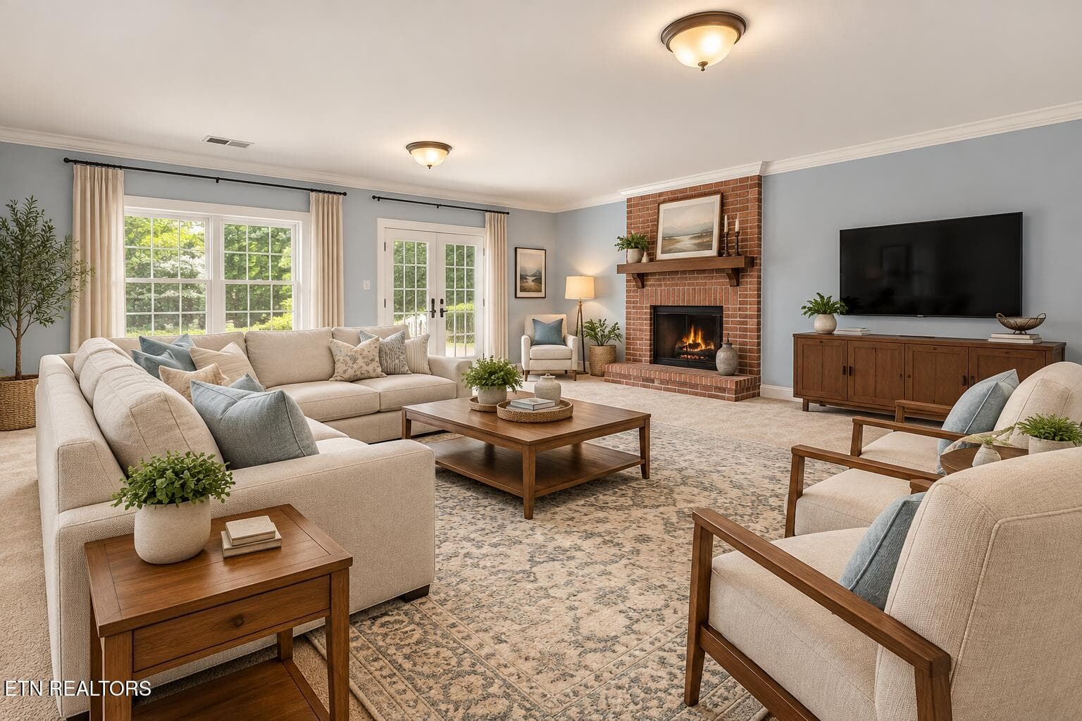 Virtually staged downstairs rec room - 108 Amanda Place, Oak Ridge, TN 37830