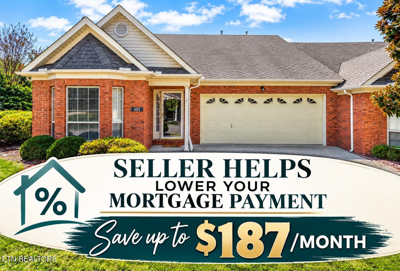 Seller Helps Lower Mortgage Payments - 601 Applegate Lane, Farragut, TN 37934