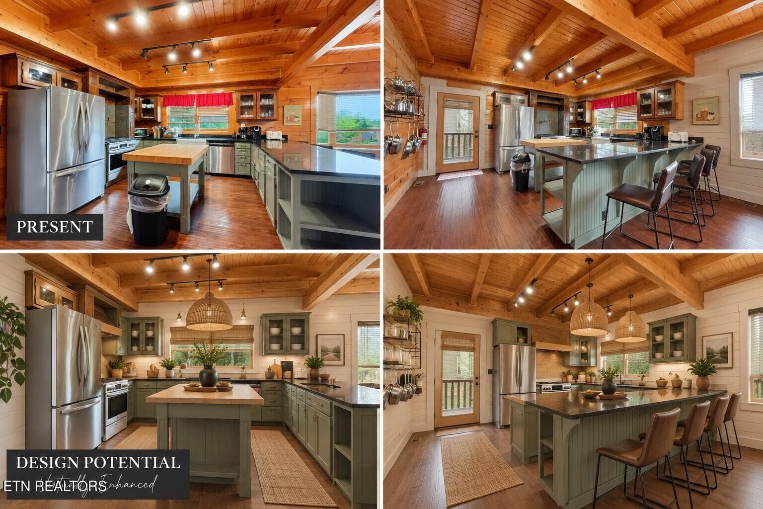 Rustic Cabin Kitchen Transformation - 2906 Quiet Oak Way, Pigeon Forge, TN 37863