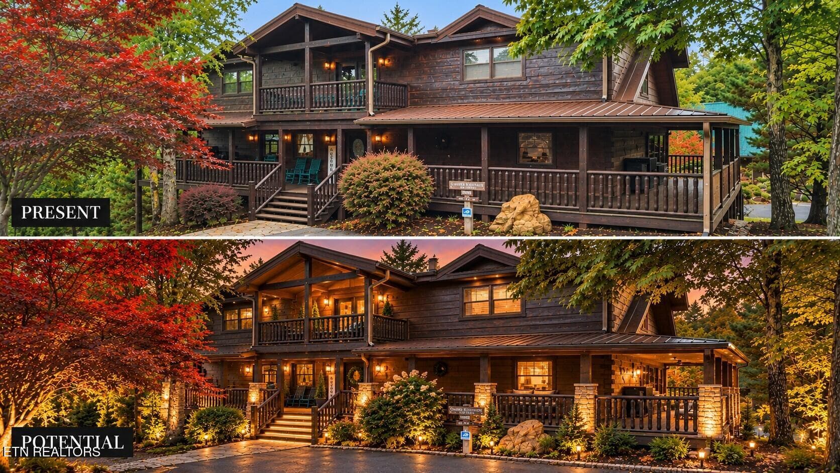 Rustic Cabin Present and Potential Glow - 2906 Quiet Oak Way, Pigeon Forge, TN 37863