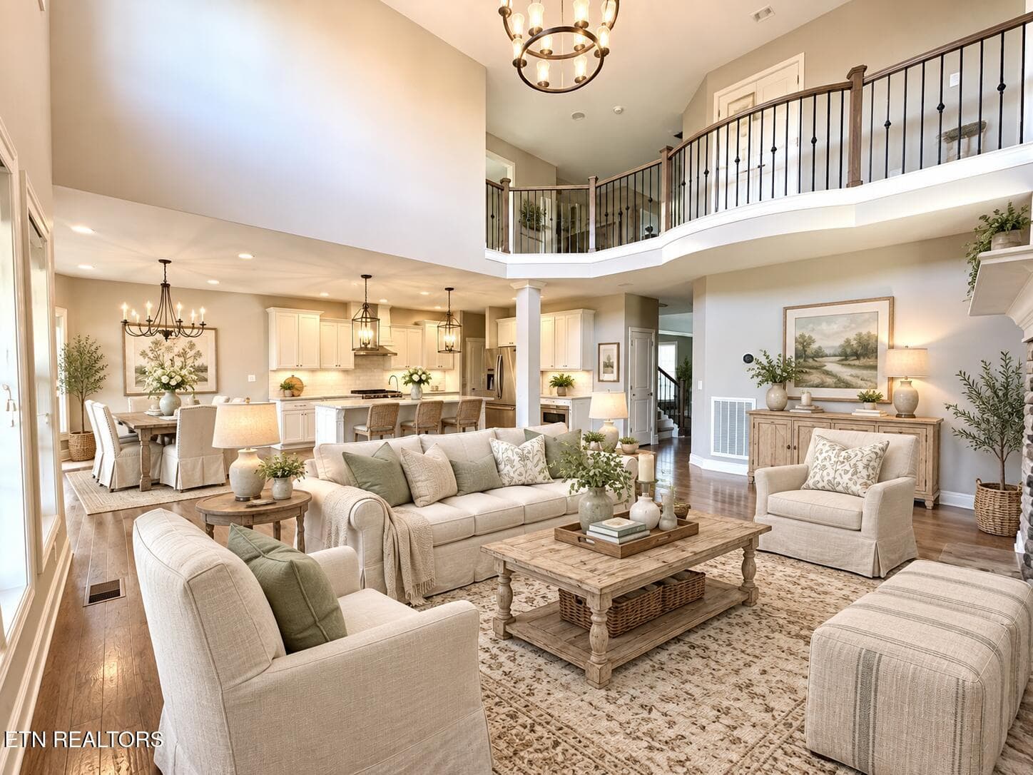 AI rendering of great room - 1027 Prince George Parish Drive, Knoxville, TN 37934