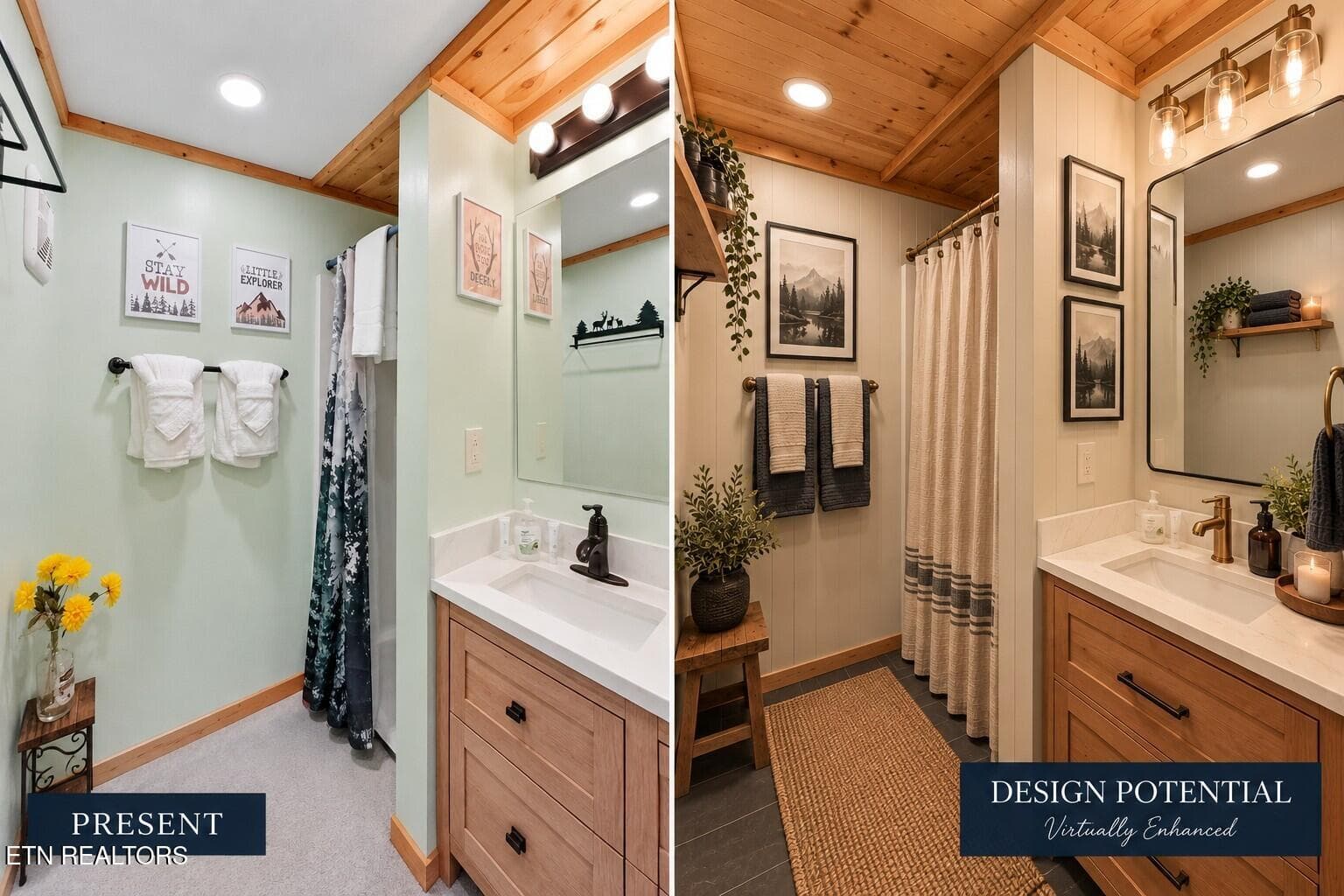 Bathroom Renovation_ Present vs. Potenti - 2015 Ridgecrest Loop Way, Sevierville, TN 37876