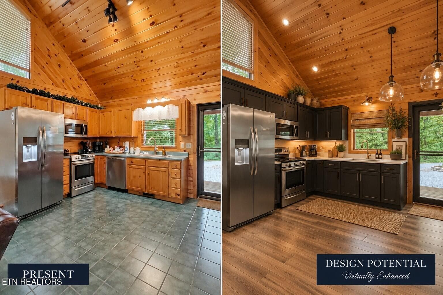Cabin Kitchen_ Present vs. Design Potent - 2015 Ridgecrest Loop Way, Sevierville, TN 37876