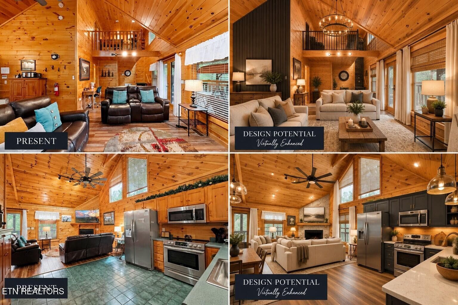 Cozy Cabin Makeover_ Present to Potentia - 2015 Ridgecrest Loop Way, Sevierville, TN 37876