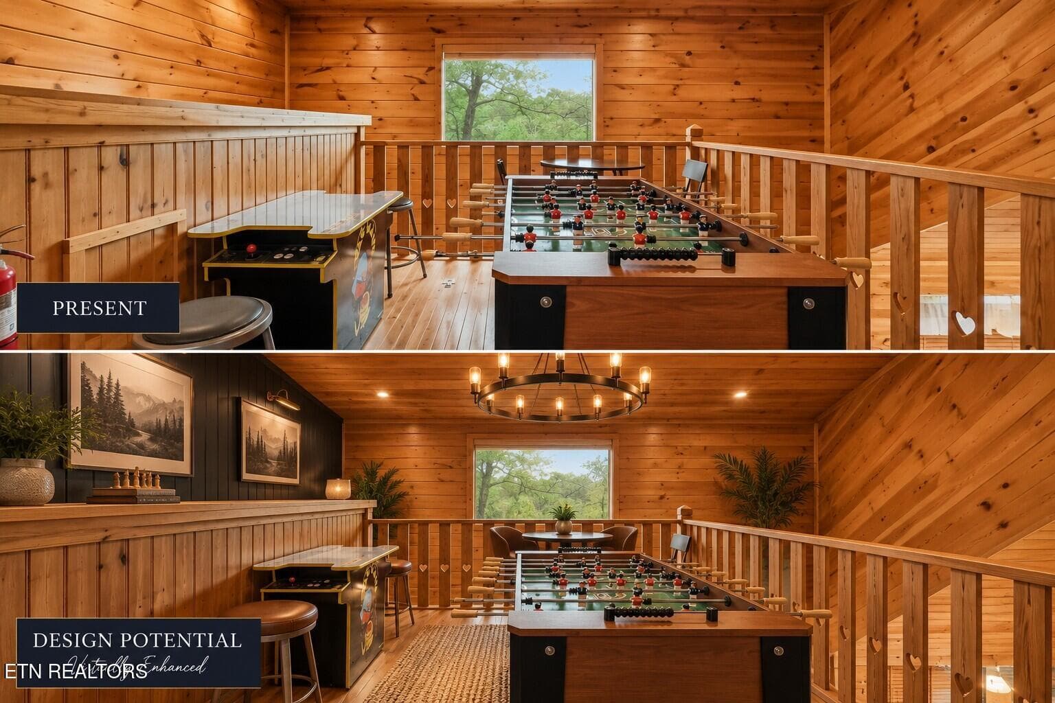 Rustic Loft Arcade_ Present to Potential - 2015 Ridgecrest Loop Way, Sevierville, TN 37876