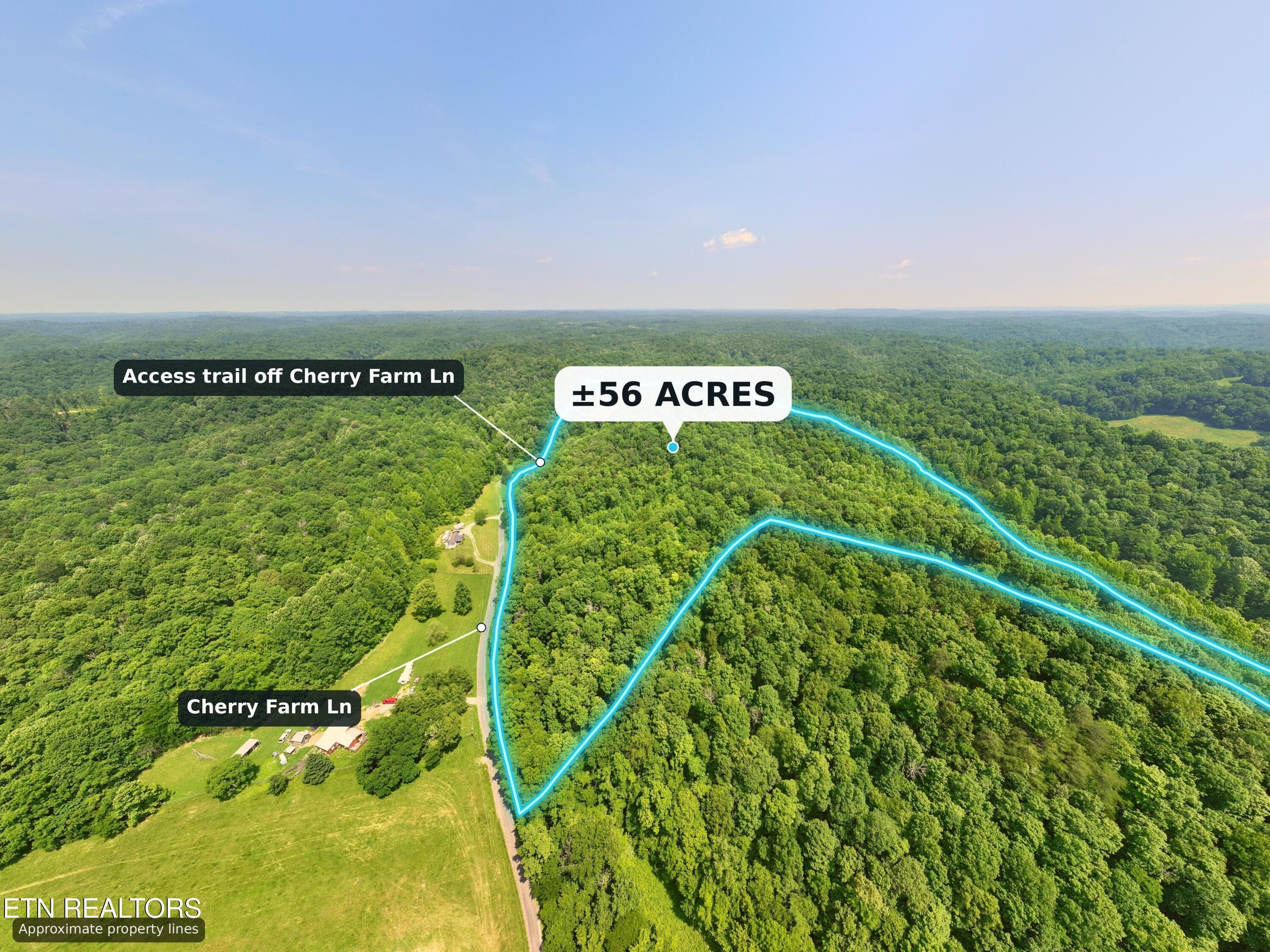 06_Aerial_from_the_south - Lot 4 & 7 Weber Lane Lane, Celina, TN 38551