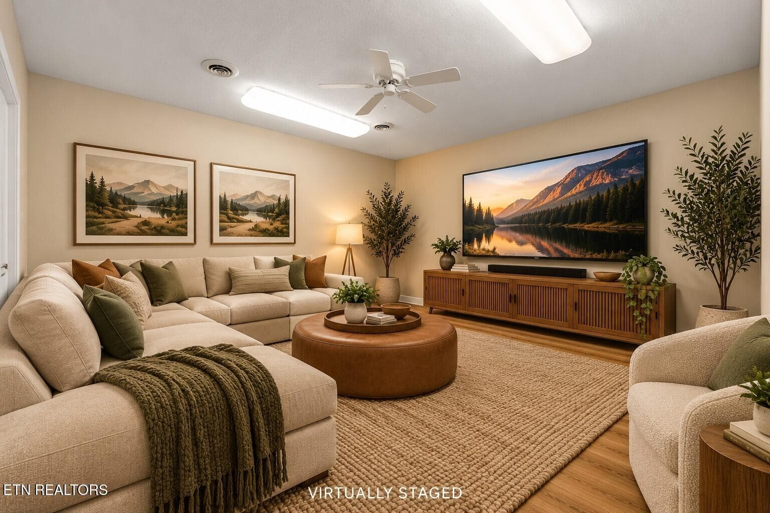 Basement TV room - 10560 Pleasant Hollow Way, Corryton, TN 37721