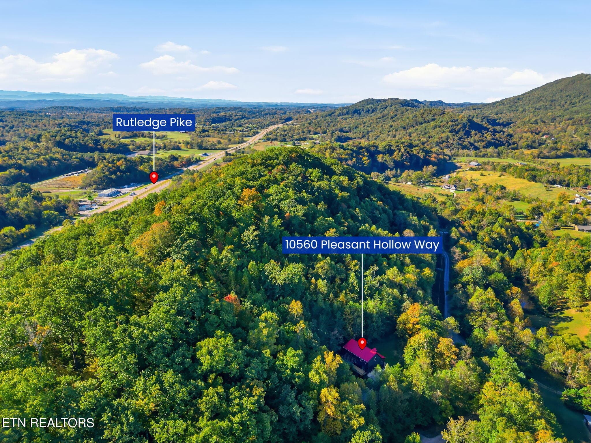 Location - 10560 Pleasant Hollow Way, Corryton, TN 37721