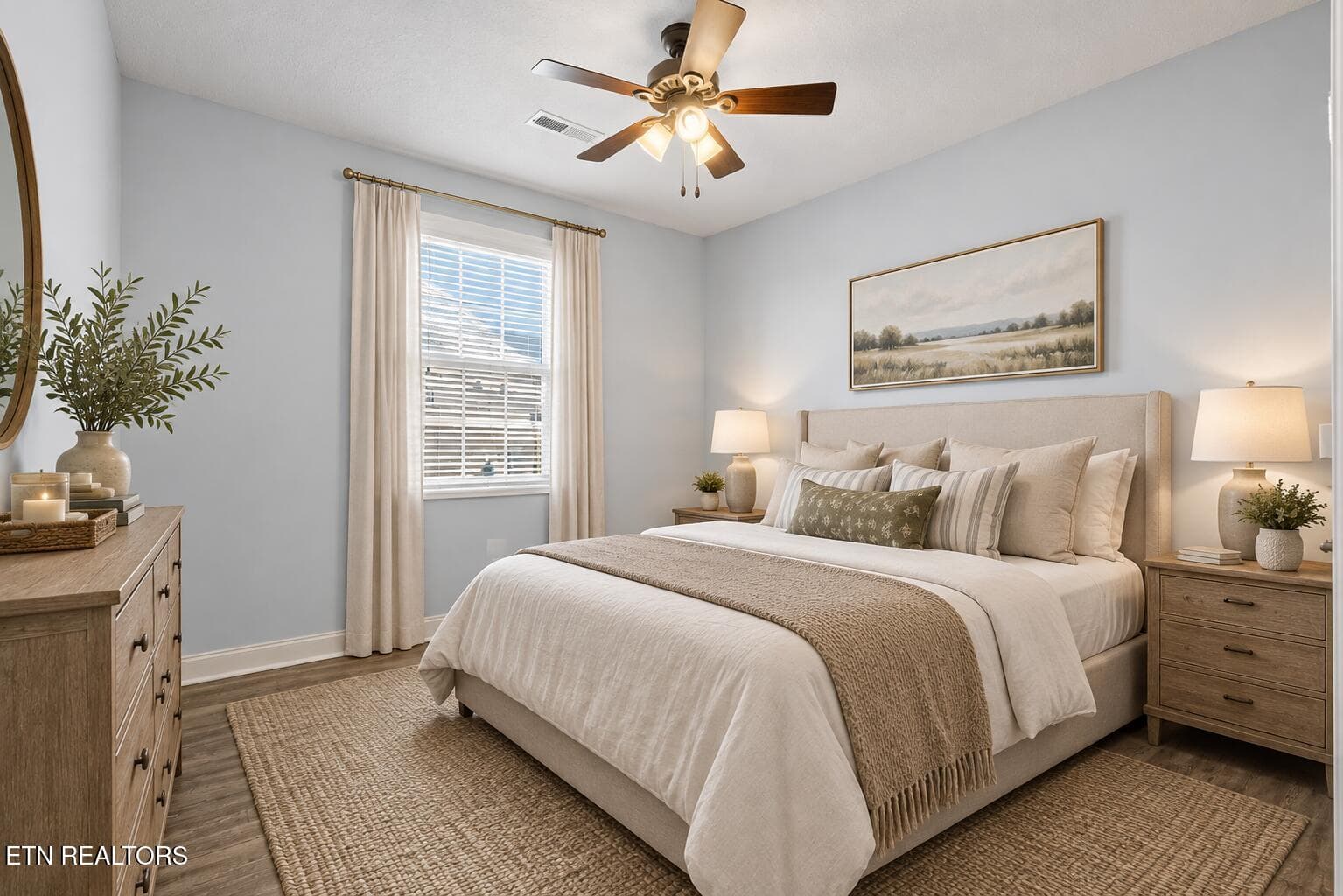 Cozy Neutral Farmhouse Bedroom - 2250 Boulder Crest Lane, Sevierville, TN 37876