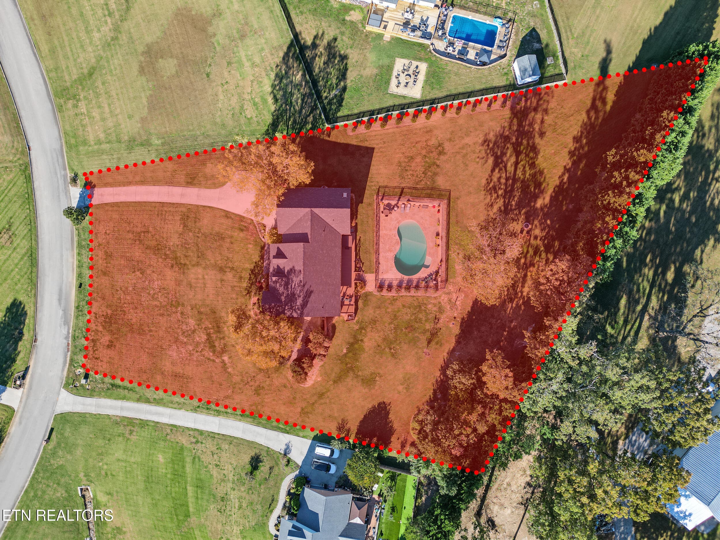 property line 1 - 1420 Foxfire Circle, Seymour, TN 37865