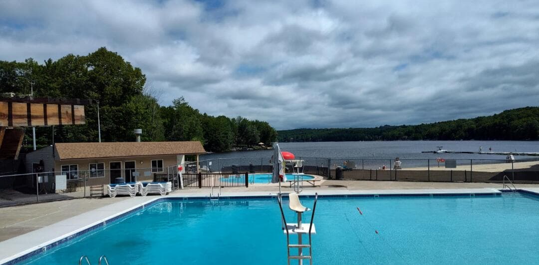The Hideout pool and lke - 43 Underwood Lane, Lake Ariel, PA 18436, Lake Ariel