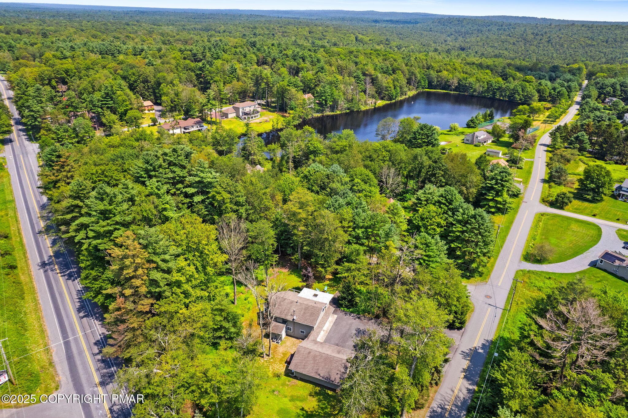 Aerial View - 336 Sir Bradford Road, Pocono Lake, PA 18347, Pocono Lake