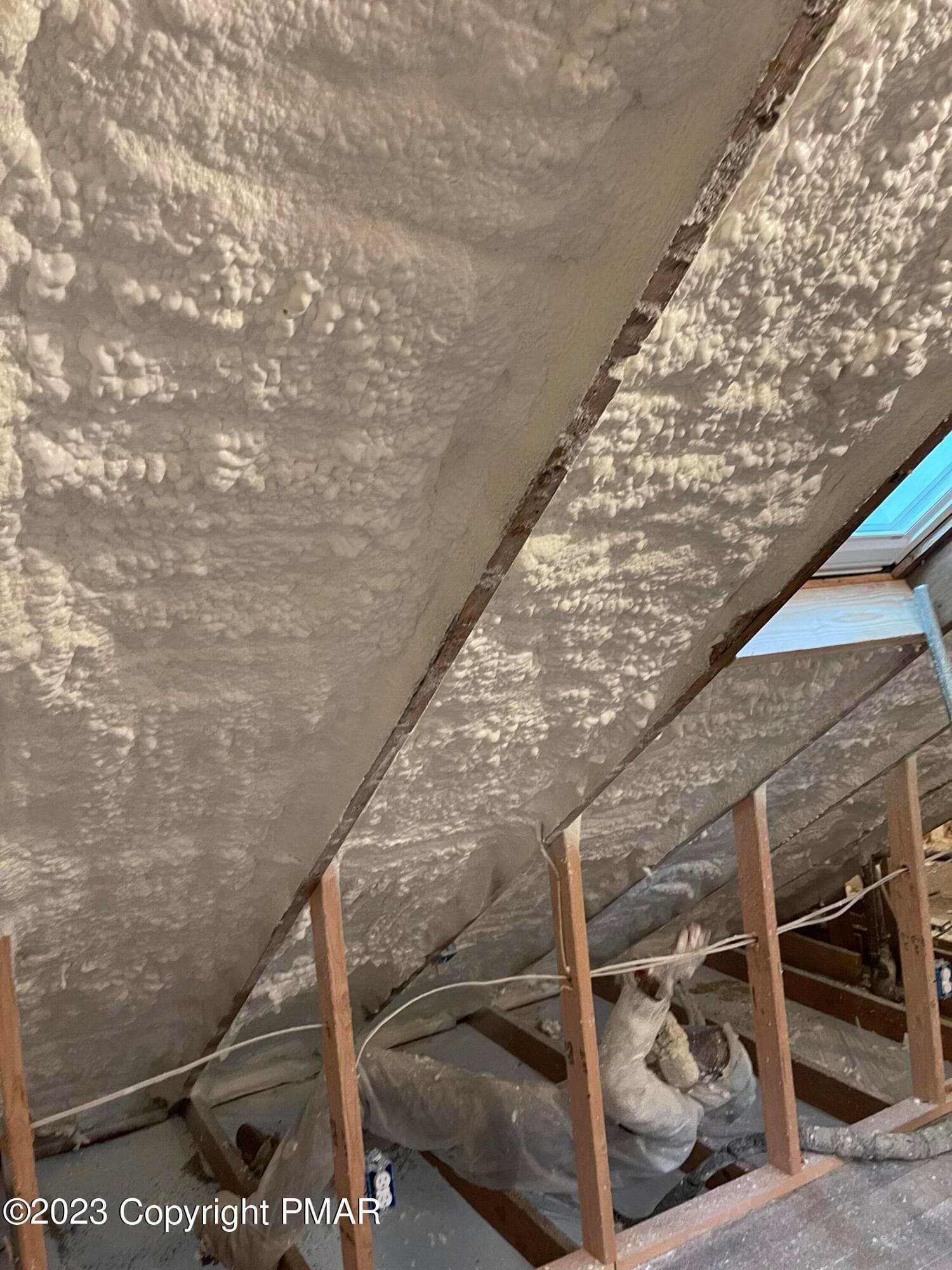 spray foam done in loft - 24 Split Rock Road, Lake Harmony, PA 18624, Lake Harmony
