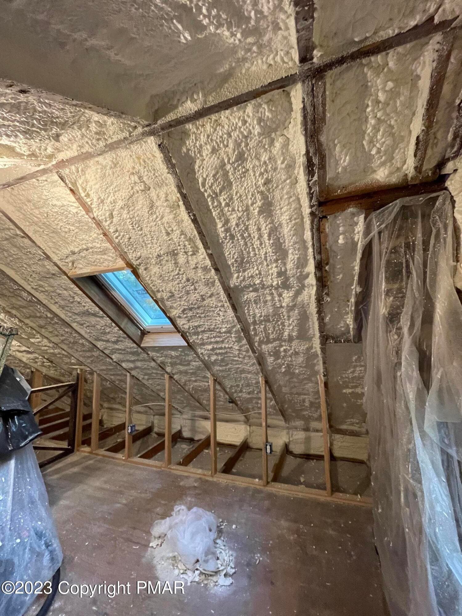 spray foam done in loft - 24 Split Rock Road, Lake Harmony, PA 18624, Lake Harmony