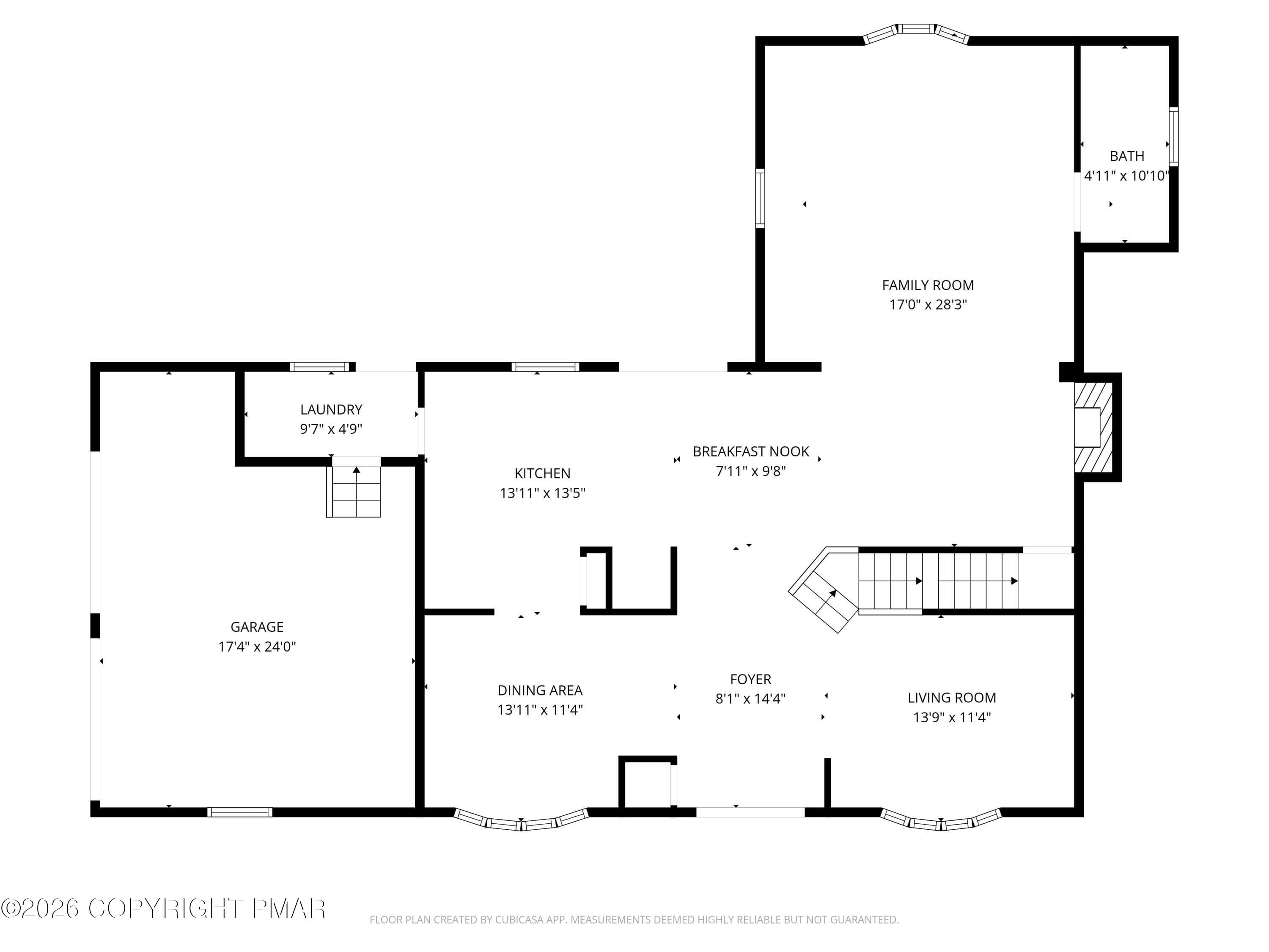 Floor Plan 1st Floor - 214 Sunrise Loop, Henryville, PA 18332, Henryville