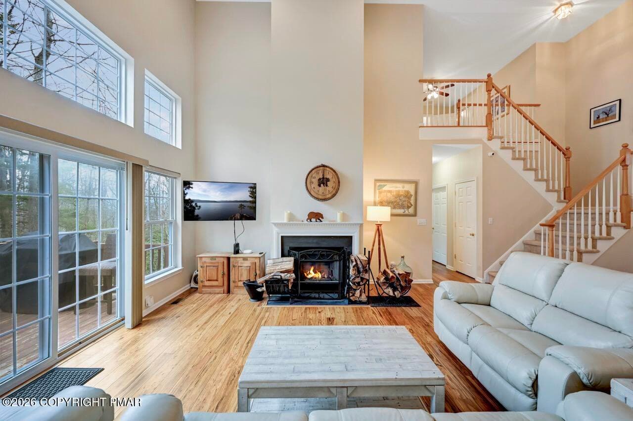 Wood Burning Fireplace - 134 Skytop Road, Pocono Pines, PA 18350, Pocono Pines