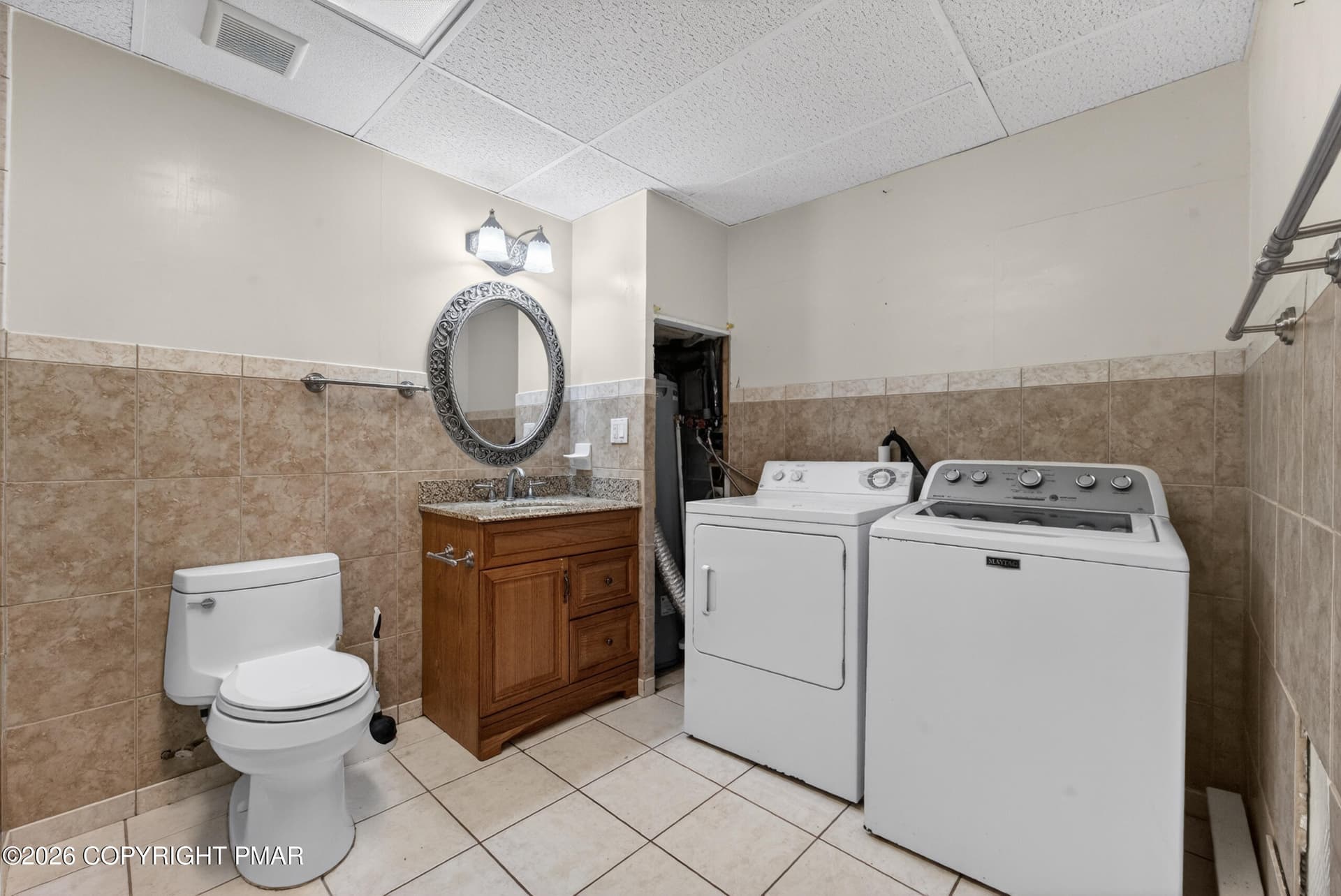 Lower Level Bathroom Laundry - 6520 Runnymeade Lane, Tobyhanna, PA 18466