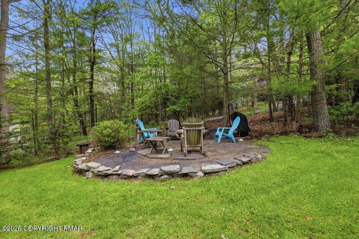 Fire pit - 223 Huckleberry Lane, Buck Hill Falls, PA 18323, Buck Hill Falls
