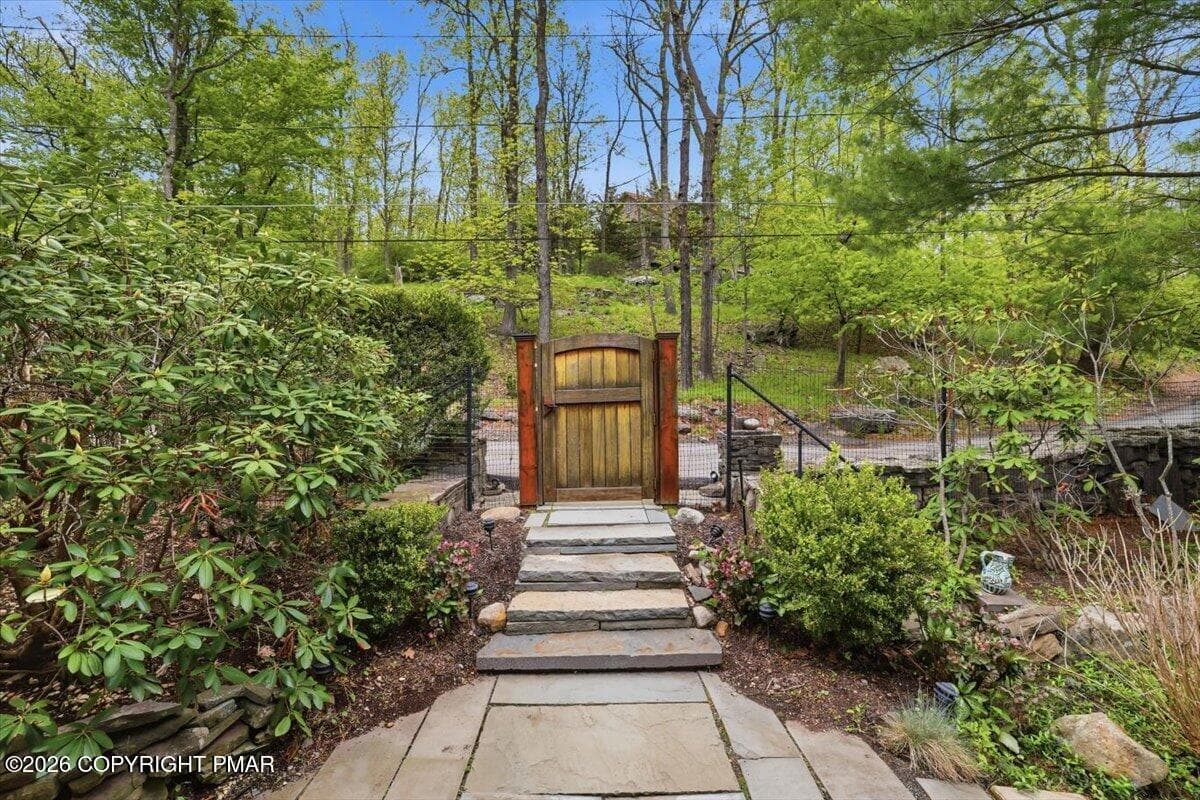 Side gate - 223 Huckleberry Lane, Buck Hill Falls, PA 18323, Buck Hill Falls