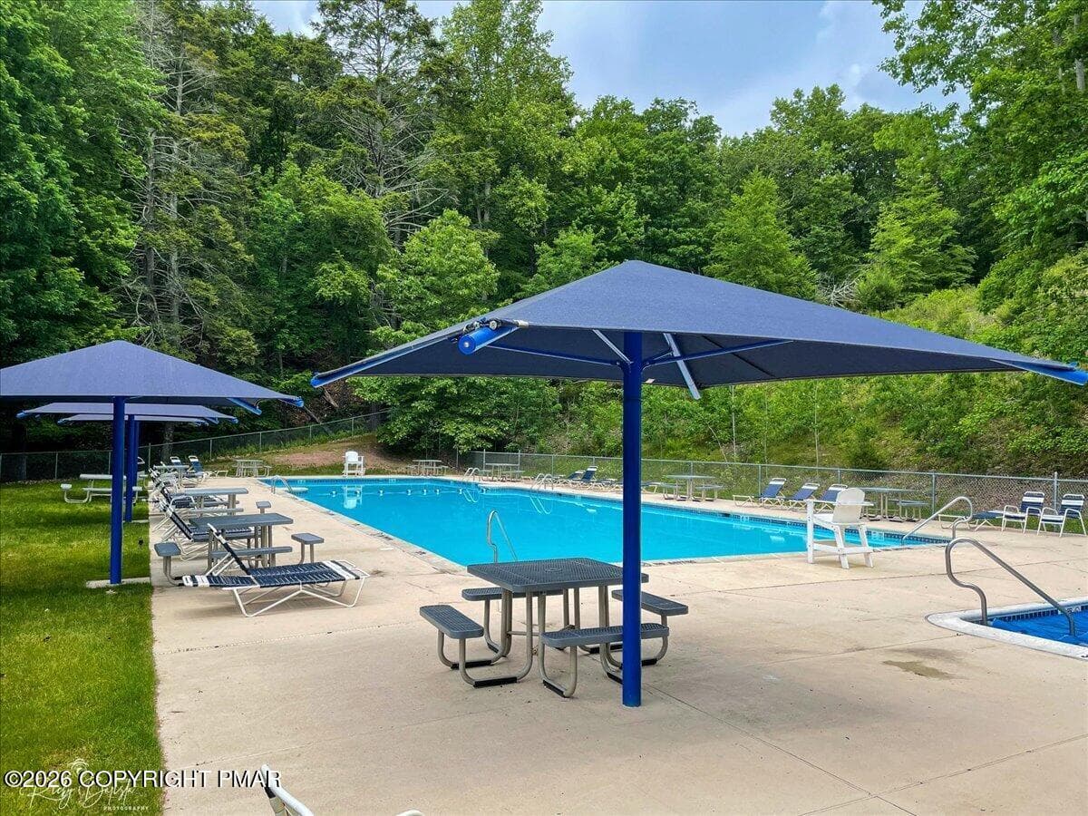 Mountainside pool 2nd view - 5873 Decker Road, Bushkill, PA 18324, Bushkill