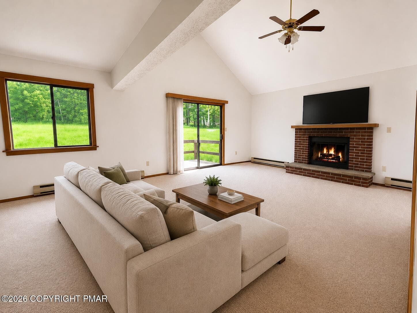 Living room-virtually staged - 1010 Ojibwa Trail, Gouldsboro, PA 18424, Gouldsboro