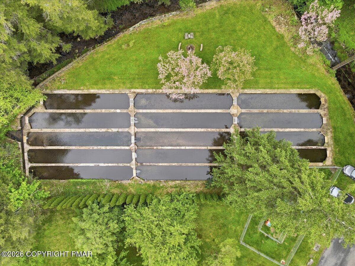 Drone shot of Fish Races - 3585 Fairyland Road, Lehighton, PA 18235