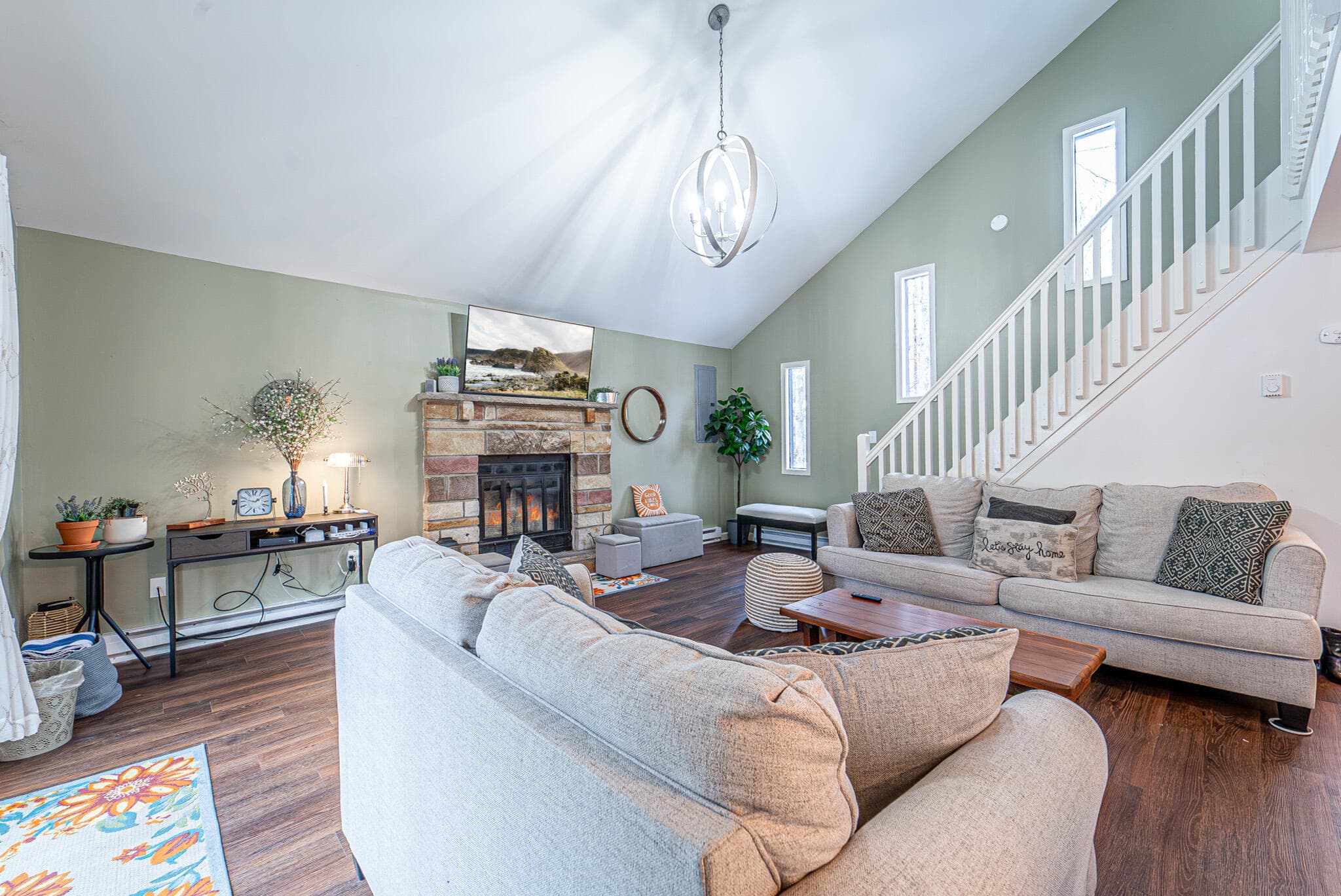 Living Room to Stairs - 3335 Woodland Drive, Tobyhanna, PA 18466, Tobyhanna