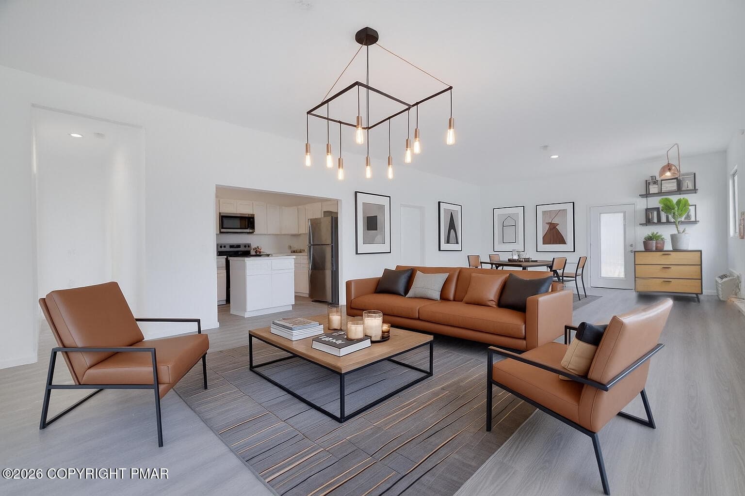 Virtually Staged Living Room - 123 Main Street, Tobyhanna, PA 18466, Tobyhanna