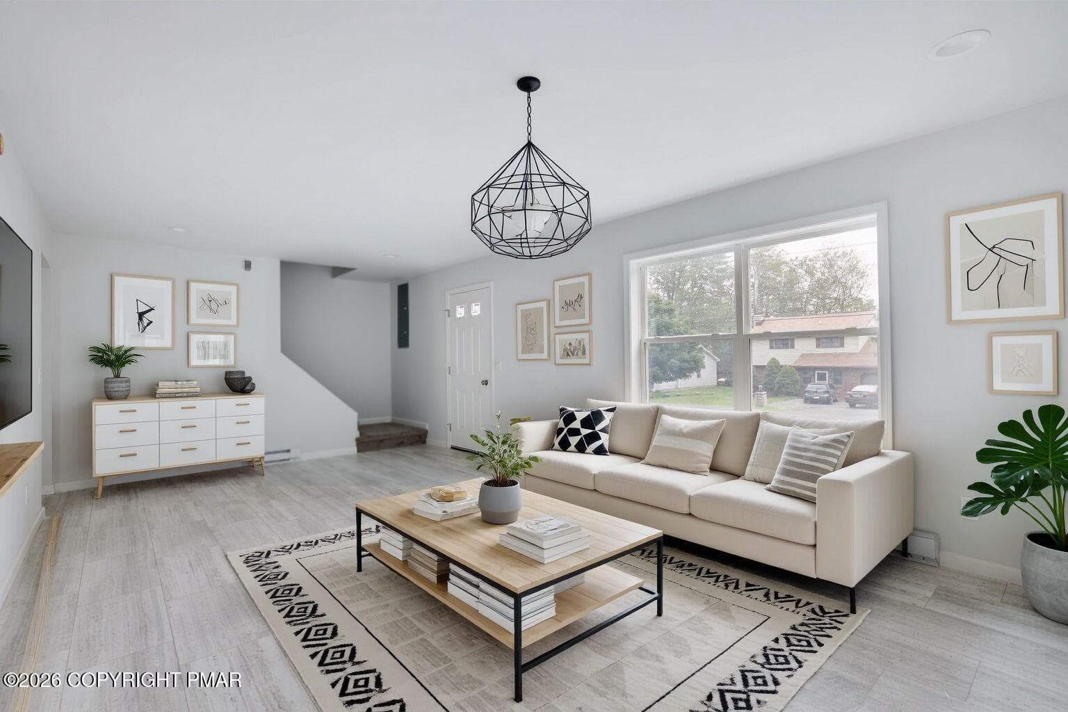 Virtually Staged Living Room - 123 Main Street, Tobyhanna, PA 18466, Tobyhanna