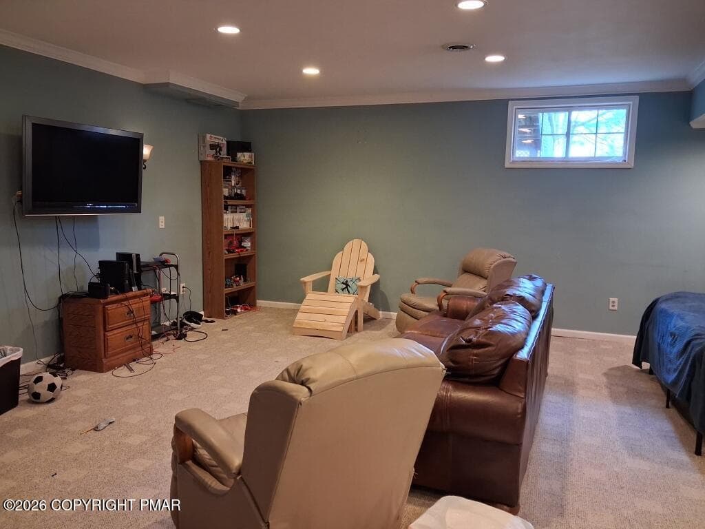 43-Game Room from Stairs - 396 Shawnee Valley Drive, East Stroudsburg, PA 18302, East Stroudsburg